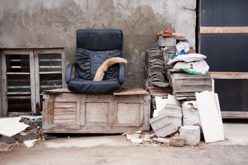 Low-carbon van parked outside a recycling transfer station